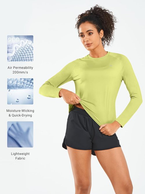 ALLZERO Rash Guard for Women - UPF 50+ Long Sleeve Quick Dry Sun Shirt for Workout & Outdoor Activities