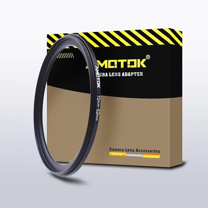 72mm Lens to 52mm Camera Lens Adapter, 72mm to 52mm Filter Step-Down Ring