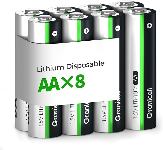 Granicell 8-Pack Optimal Lithium AA Batteries | 1.5V
