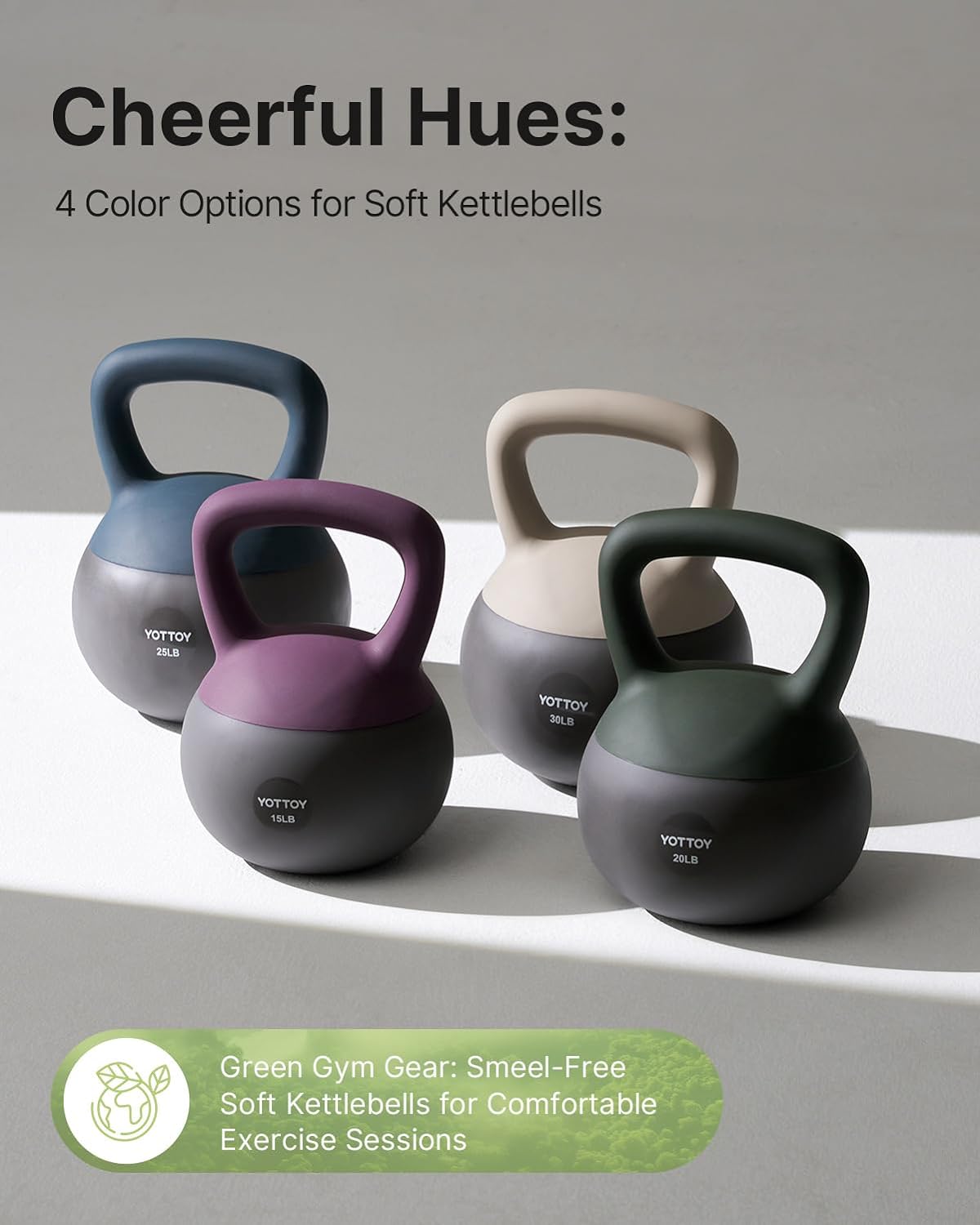 YOTTOY Soft Kettlebell Set - Cushioned Base & Wide Handle for Strength Training | Ideal for All Levels