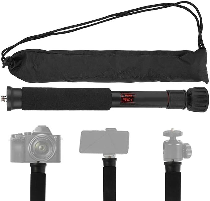 Mini Camera Monopod 48 Inch, Portable Adjustable Height Monopod Selfie Stick