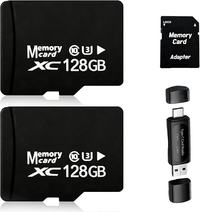 128GB Micro SD Card 2-Pack, High Endurance A1 U3 V30 4K Video Recording