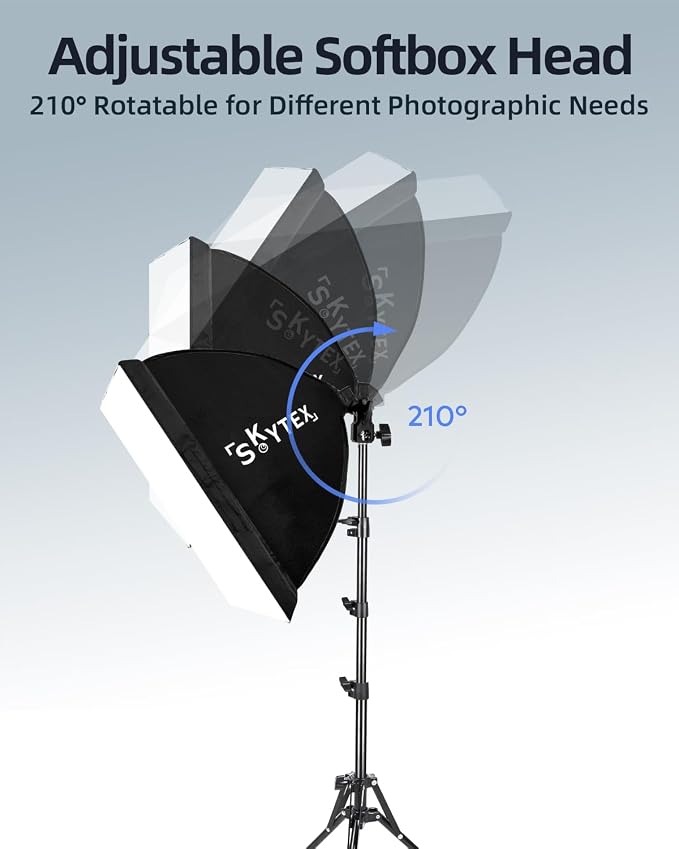 Skytex Softbox Lighting Kit 16x16in Soft Box 2Pack Upgrade 135W 2700-6400K