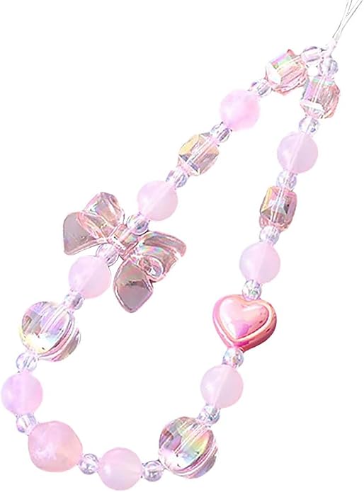 Beaded Phone Charm Lanyard Strap Girly Style Fixed Beads Pearl Lanyards
