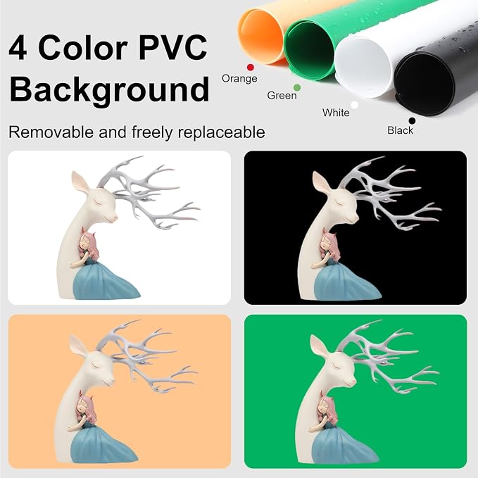 PULUZ Portable Photo Studio Light Box, 24.6"x16" Large Photo Box, Dimmable