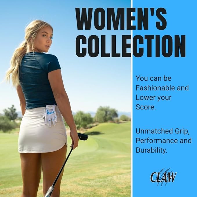 CaddyDaddy Claw Golf Gloves for Women | Flex-Mesh Design for Cool Ventilation | Lasts 3-5 Times Longer Than Leather | Silicone-Web Coating for Maximum Grip | 100% Machine-Washable