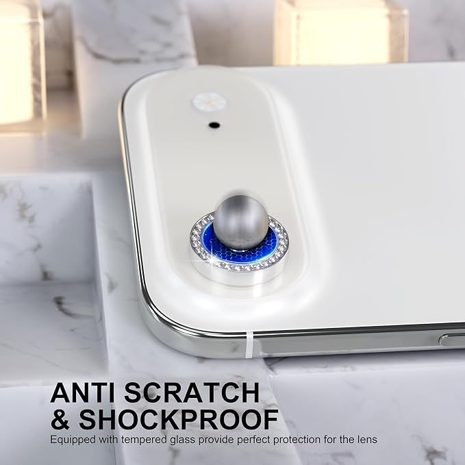 Choiche Compatible for iPhone 17 Air Camera Lens Protector Bling, 9H Tempered