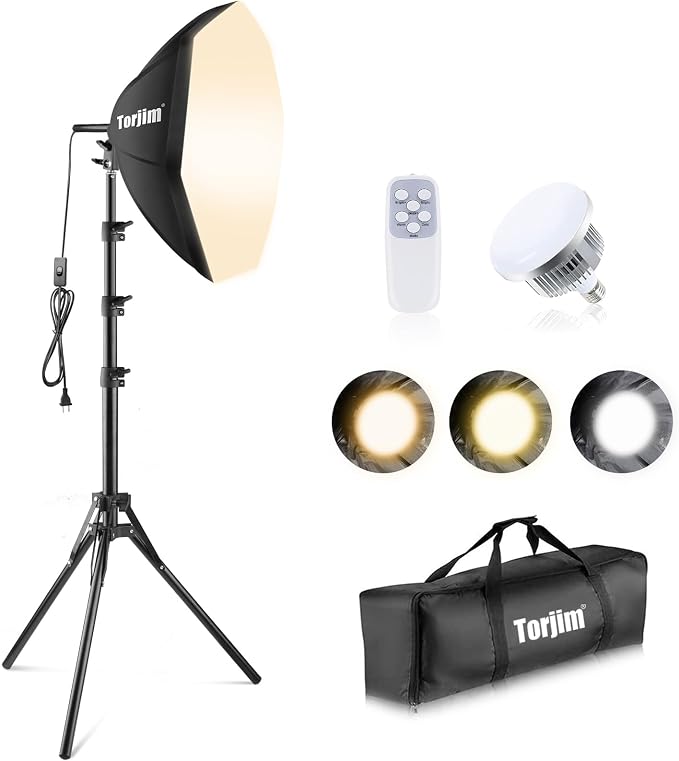 Torjim Softbox Photography Lighting Kit, Studio Lights