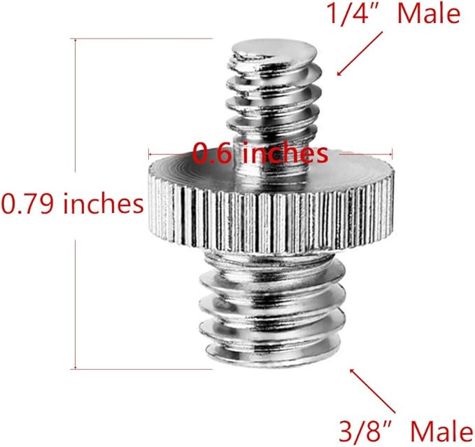 Anwenk 1/4 to 3/8 Screw Adapter Converter Threaded Screws Adapter Spigot Screw