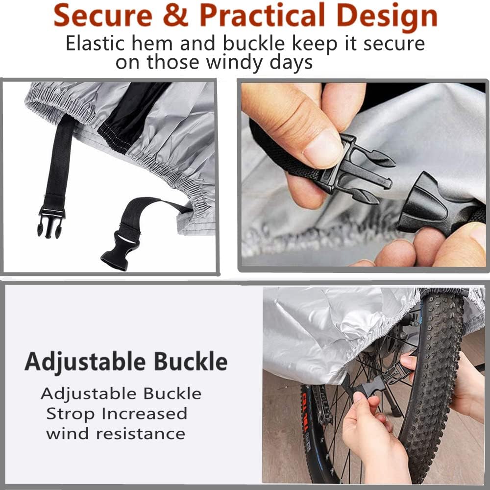 Skiennix Waterproof Bike Cover - Outdoor Protection with Lock Hole for Mountain & Electric Bikes