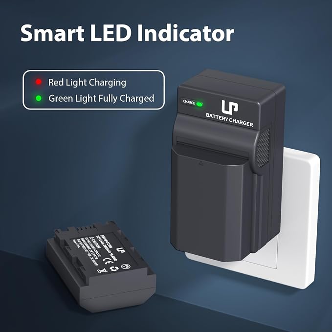 LP NP-FZ100 Battery and Charger, 2600mAh 2-Pack Replacement Battery
