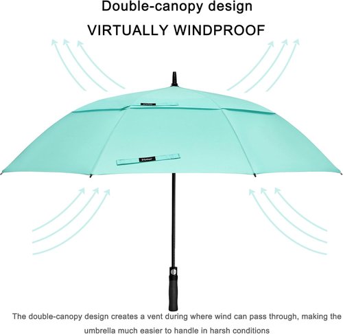 G4Free Golf Umbrella - Oversized 62-Inch Double Canopy, Windproof & Waterproof Design