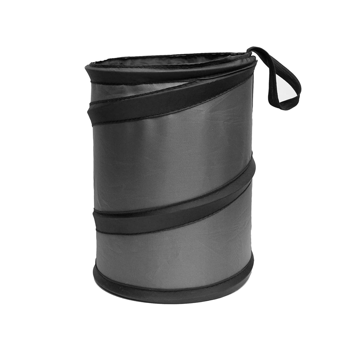 FH Group Automotive Waterproof Portable Collapsible Large Trash Can Garbage Container fits Most Cars,‎Polyethylene,SUVs, and Trucks Black