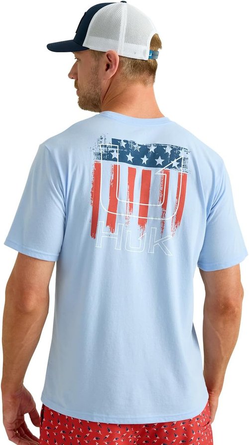 HUK Men's Fishing Graphic Tee - Performance Short Sleeve, Quick-Dry Fabric for Comfort