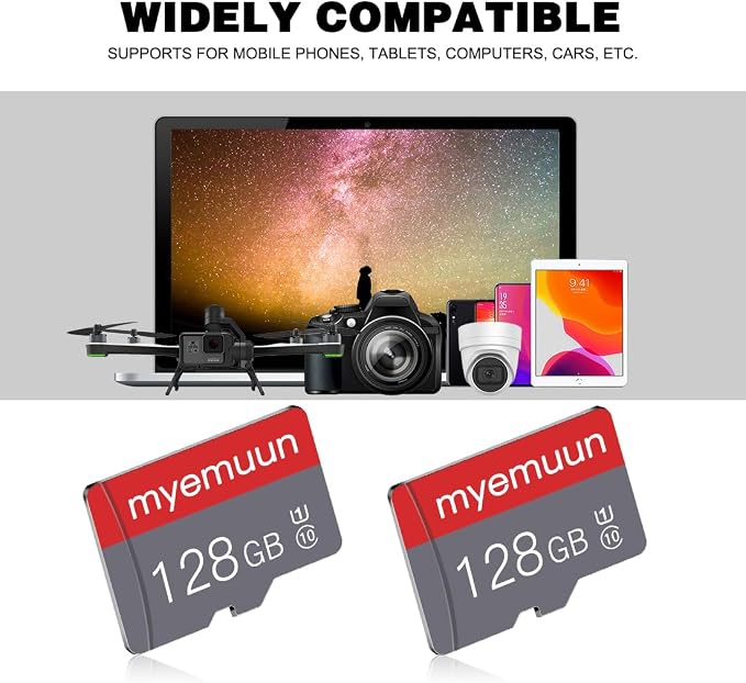 2 Pack 128 GB Micro Memory Card