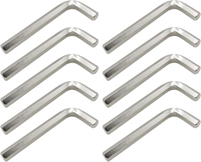6mm Hex Key Wrench Set, 10Pcs Precision L-Shaped Allen Wrenches, Sturdy Hexagon Tool Kit for Repairing Bikes & Furniture, Small Metric Hex Spanner with Hex Head Replacement