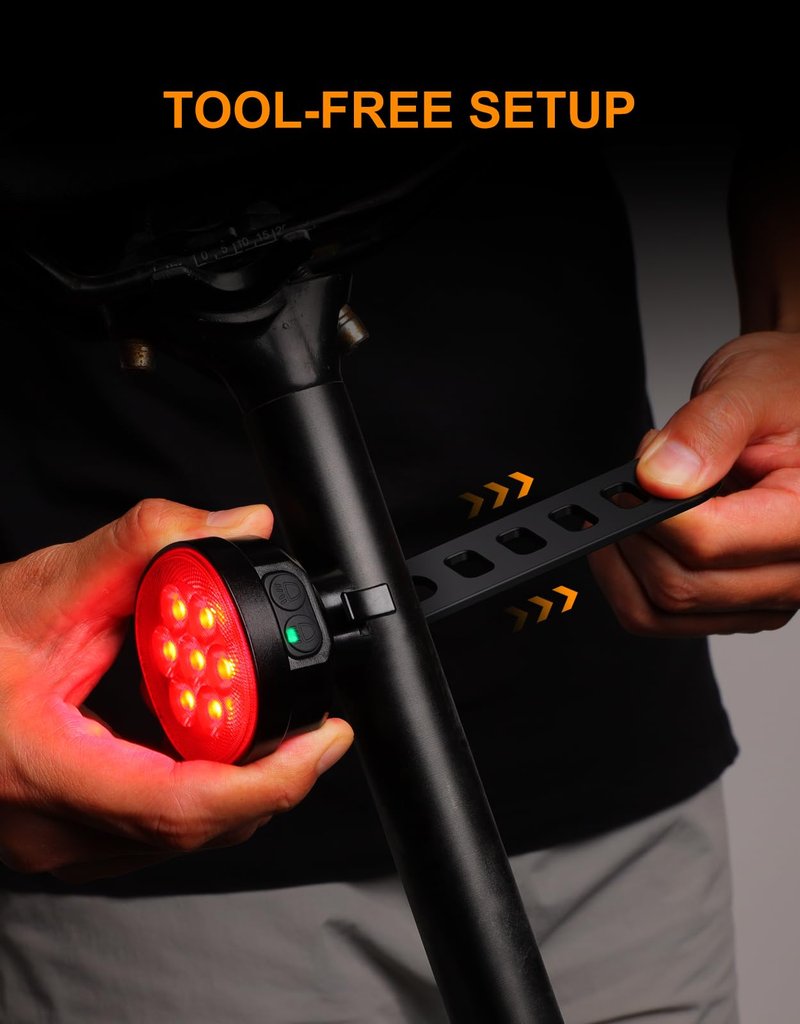 Viccux 2026 Ultra Slim Bike Lights, 8+12 Modes Bike Headlight and Tail Light Assemblies Motorcycle, IP65 Waterproof & Dual USB-C 1.5-2.5 Hrs Fast Charge Bike Lights for Night Riding Cycling