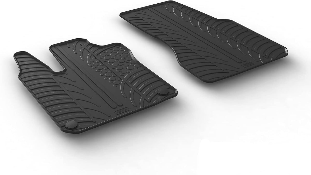 Gledring USA Custom Fit All-Weather Rubber Floor Mats Intended for Smart Fortwo (453) 2014-2019, No Trimming Required, Tailored Custom Fit, Protects from Rain, Mud, & Snow.
