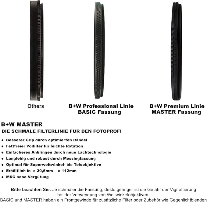B+W 43mm Master Clear MRC Nano 007M Glass Filter