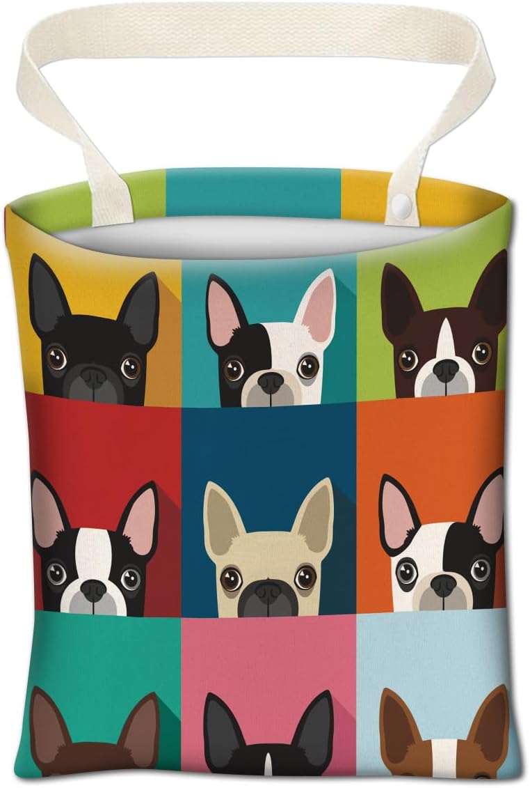 Car Trash Can, Cute Car Trash Bag, Hanging Car Organizer and Storage Bag, Trash Bin for Car Accessories, Vehicle, Travelling, Camping Cute Cactus