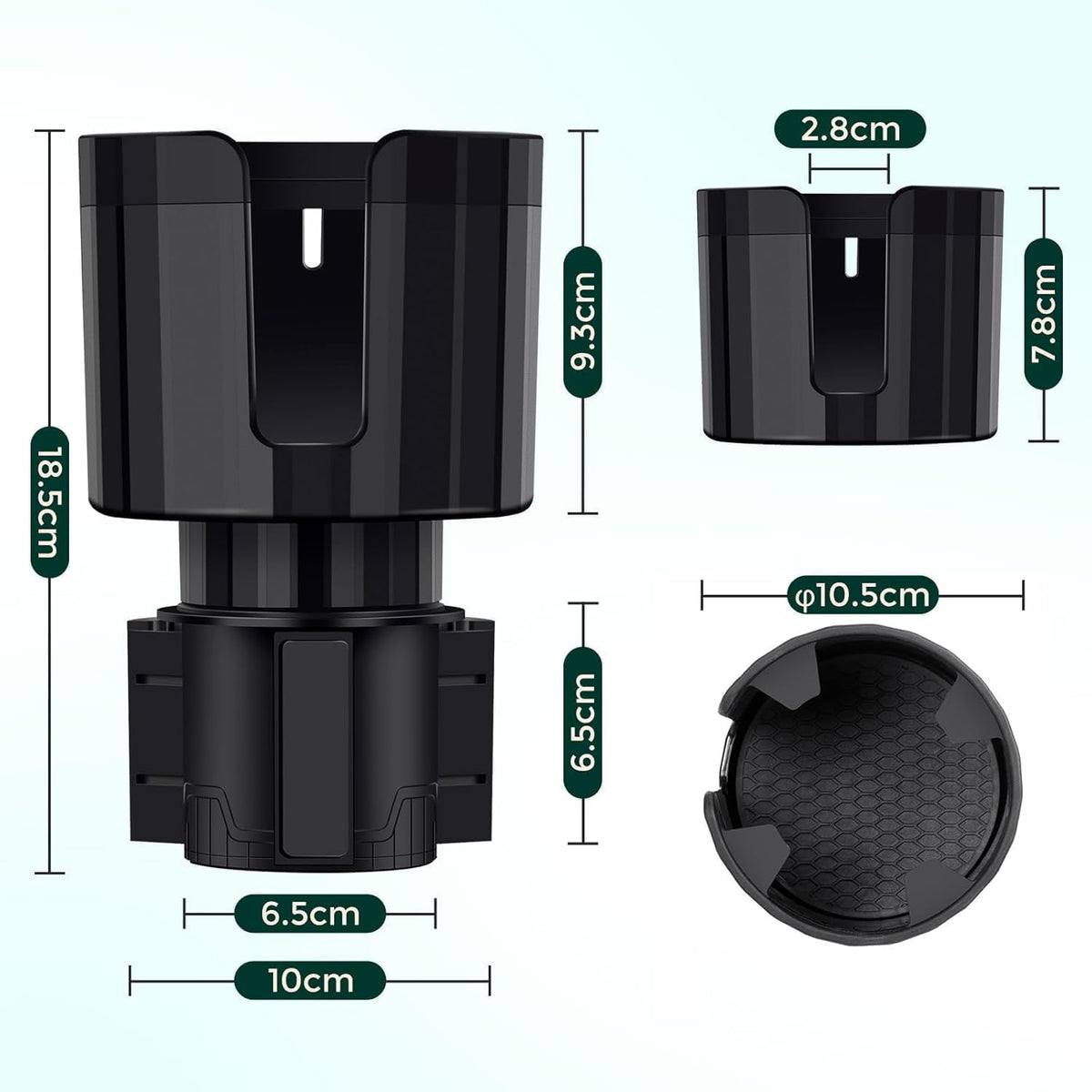 Car Cup Holder Expander for Hyundai Tucson 2022-2026, Adjustable Car Cup Insert Accessories, Large Water Bottles Holder with Expandable Arm