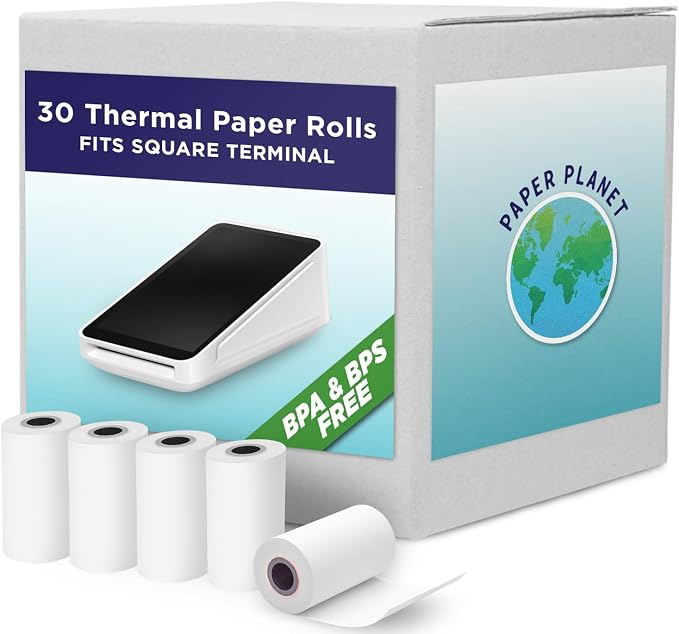 BPA and BPS Free Thermal Paper for Square POS by Paper Planet | Credit Card