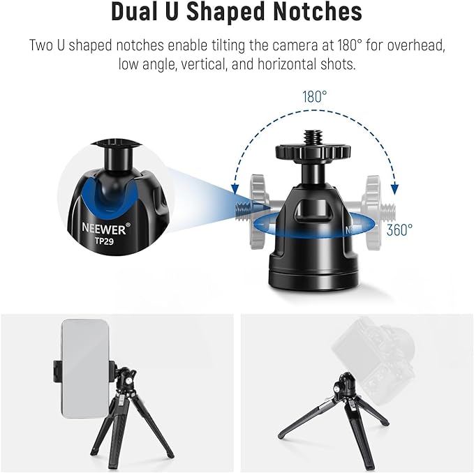 NEEWER Mini Metal Table Tripod