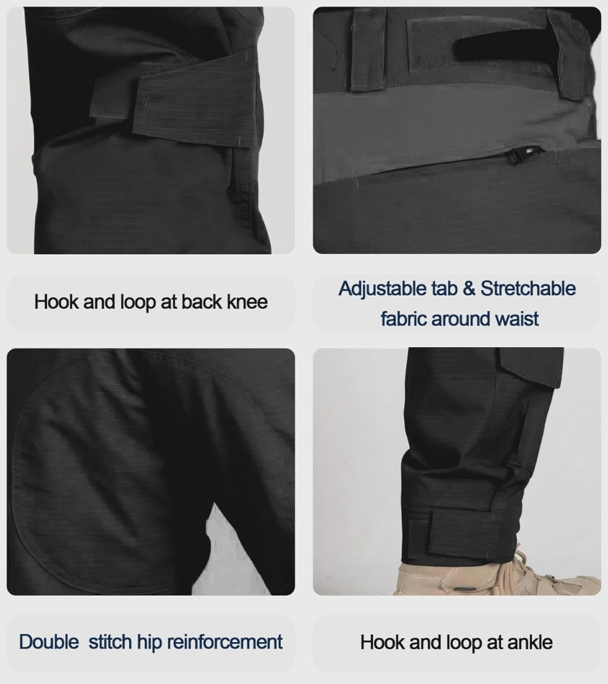 Skiennix Men's Tactical Pants - Waterproof Camo Cargo Design with Knee Pads & 10 Pockets