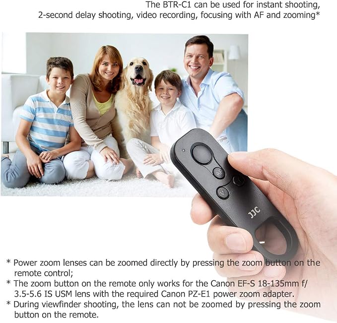 JJC Wireless Bluetooth Remote Control Replace Canon BR-E1