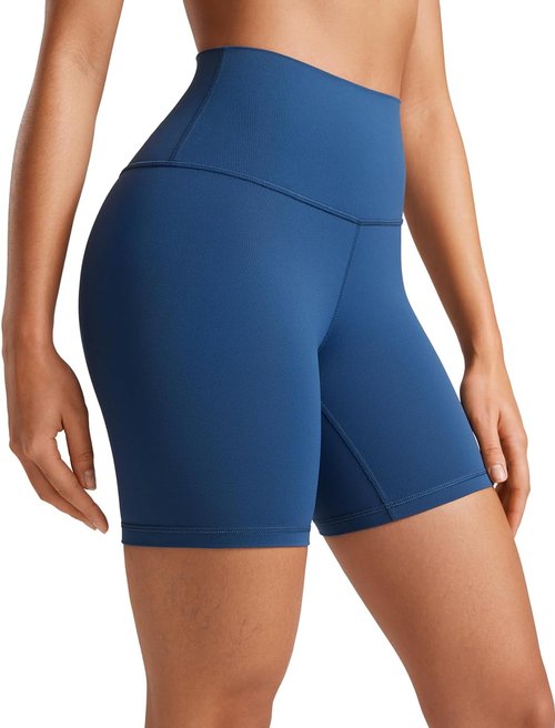 CRZ YOGA Biker Shorts - ButterLuxe High Waisted Spandex for Women | 6" Workout & Running