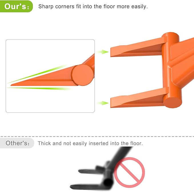Dolibest 48'' Demo Bar, Heavy Duty 2-Tine Wrecking Bar with Ergonomic Handle for Efficient Wooden Demolition and Renovation, All-Steel Construction