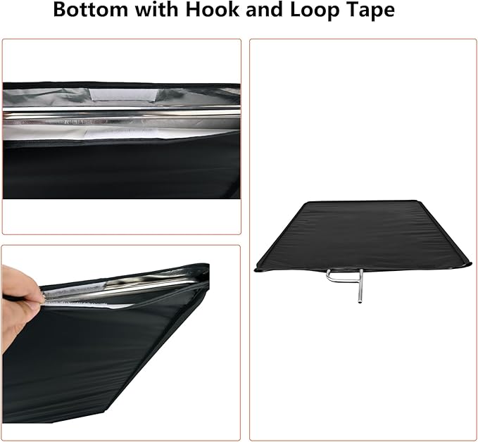 Photography Light Reflector Flag Kit, 30x35inches/75x90cm, 4-in-1