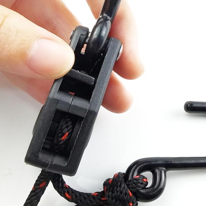 GXXMEI 4PCS 8ft 1/8in Adjustable Heavy Duty Rope Hanger Ratchet Kayak and Canoe Bow and Stern Tie Downs Straps