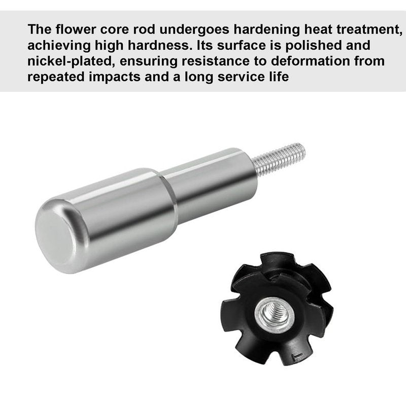 Shcobomo Bicycle Fork Star Nut Setting Installer with Free Spare Special Screw, Foundation Star Nut Setter Installation Tool for 1", 1-1/8" Threadless Fork Tubes