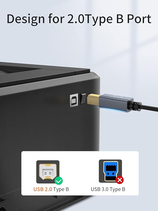 CableCreation USB B to USB C Printer Cable 10FT, USB-C to USB B Printer Cord