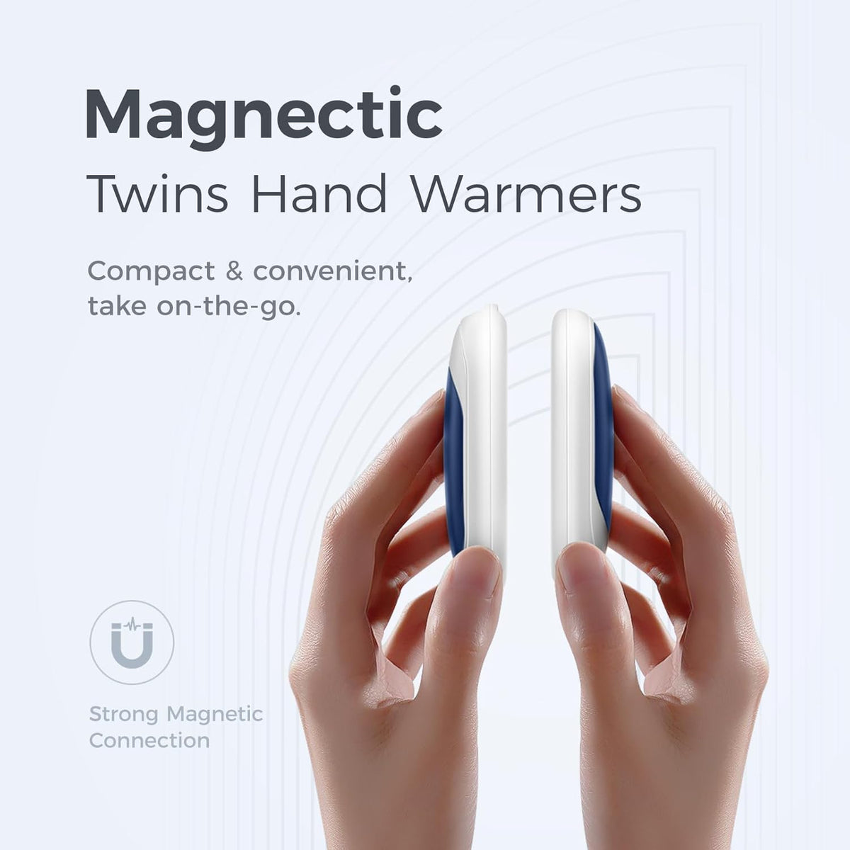 OCOOPA Magnetic Rechargeable Hand Warmers - Ultrathin Portable Electric Heaters | 2 Pack for Men & Women