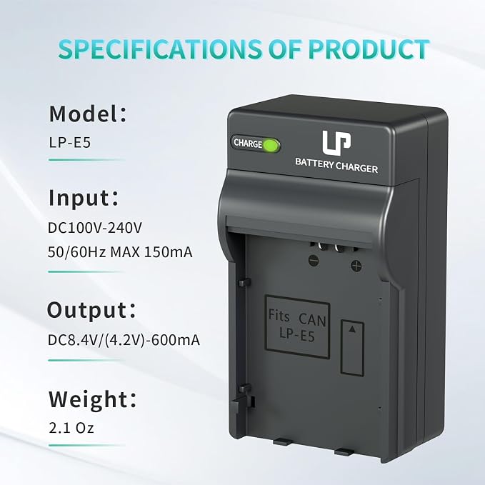 LP LP-E5 Battery Charger, Quick Charger