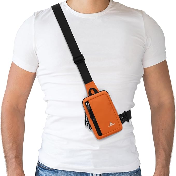 Peicees Small Crossbody Bag for Men Women Mini Sling Bag Travel Running Phone