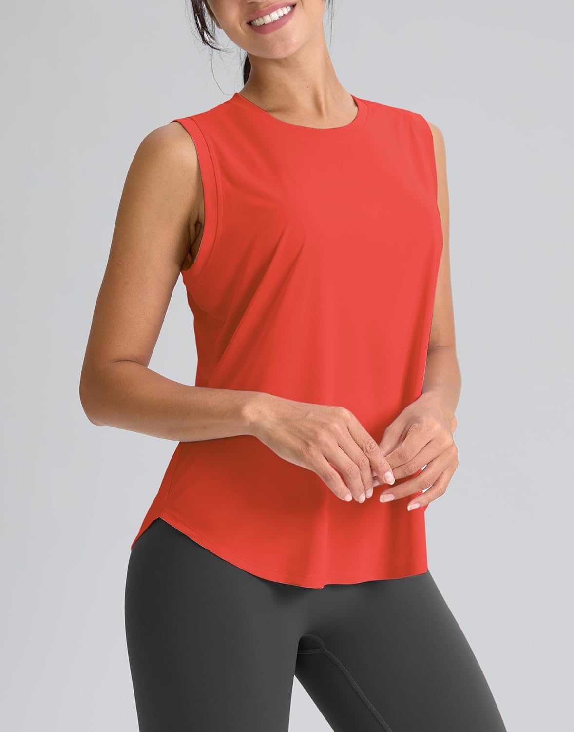 SANTINY Women's Athletic Tank Tops - Breathable Lightweight Yoga & Tennis Shirts | Perfect for Running