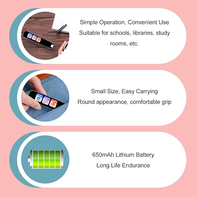 Smart Scanner Pen, Language Translator Device Scanner Pen