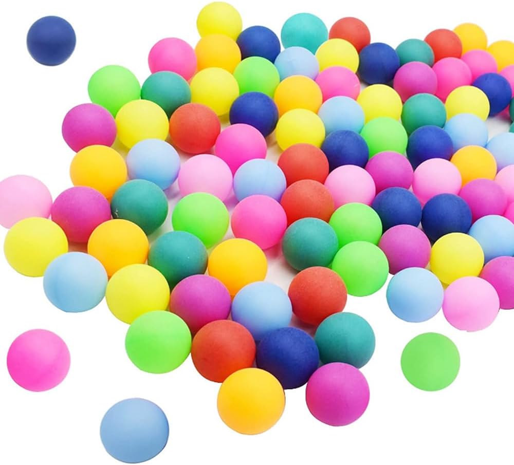 Skiennix 185 Pcs Colorful Table Tennis Balls - 40mm Plastic Ping Pong Balls for Kids & DIY Projects
