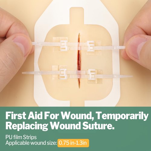 3 Types Butterfly Bandages, 28 Pack Wound Closure Strips, Emergency Laceration Closure Kit, Quick Clot Zip Stitch Wound Closures Device