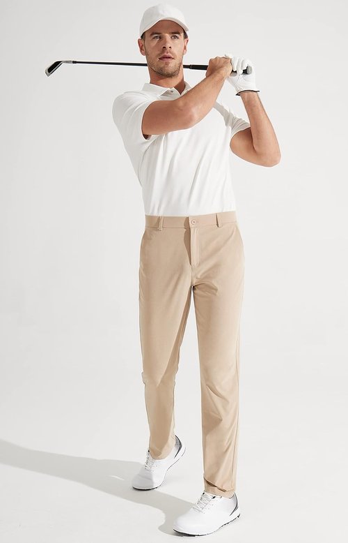 Libin Men's Golf Pants - Stretch Quick-Dry Casual Trousers with Pockets | Lightweight & Comfy (30"/32"/34")