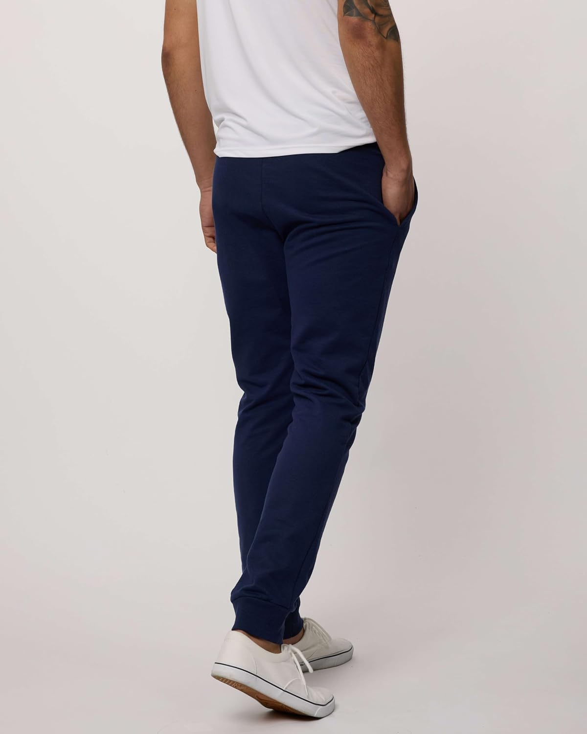 Real Essentials Men's French Terry Fleece Jogger Sweatpants - 3 Pack with Pockets | Big & Tall Available