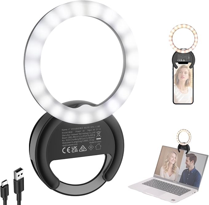 NEEWER Entry Level Version 4" Phone Selfie Ring Light Compatible