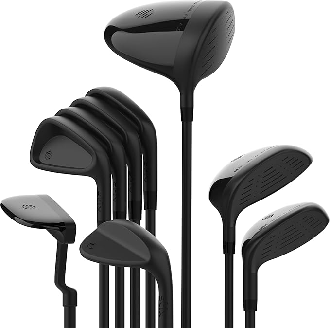 Stix Golf Club Set - Unisex - Black - 9 Set Clubs - Graphite Shafts - Premium Materials, Modern Design, Quality
