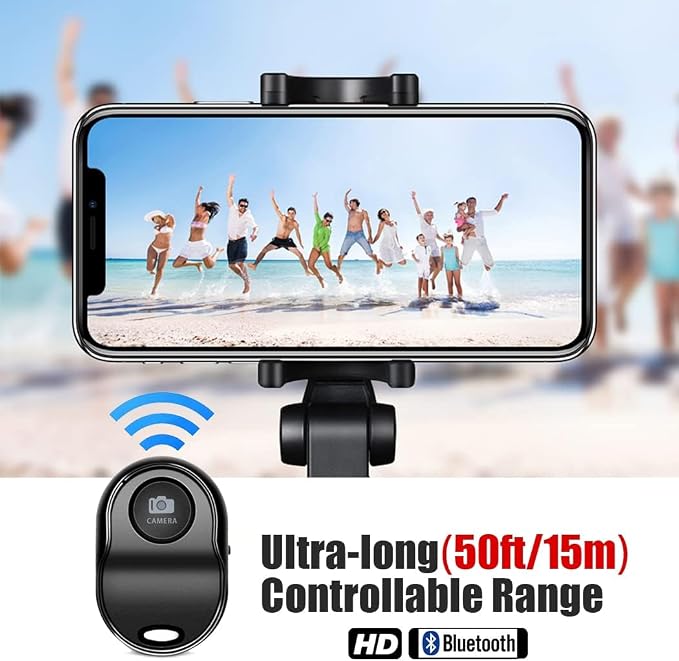 Bluetooth 5.0 Remote Shutter for iPhone & Android Camera Wireless Remote