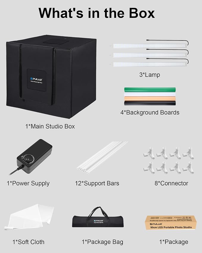 PULUZ 31” Large Photo Light Box, Light Box Photography