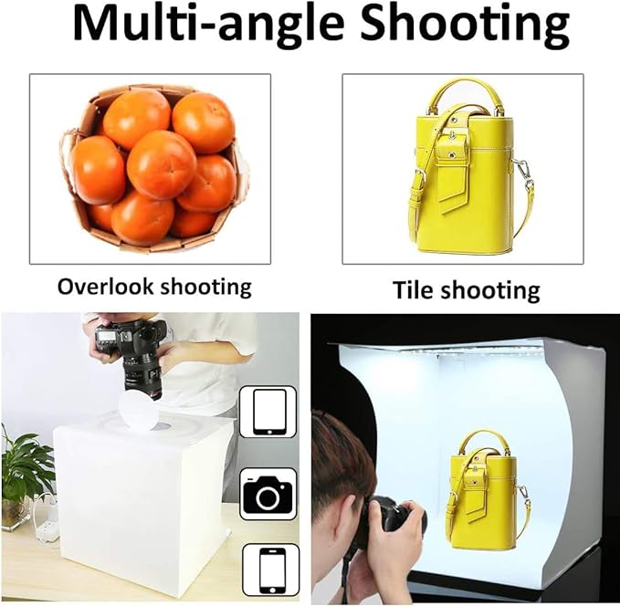 Photo Studio Light Box Kit 12x12 Inch, Folding Lightbox