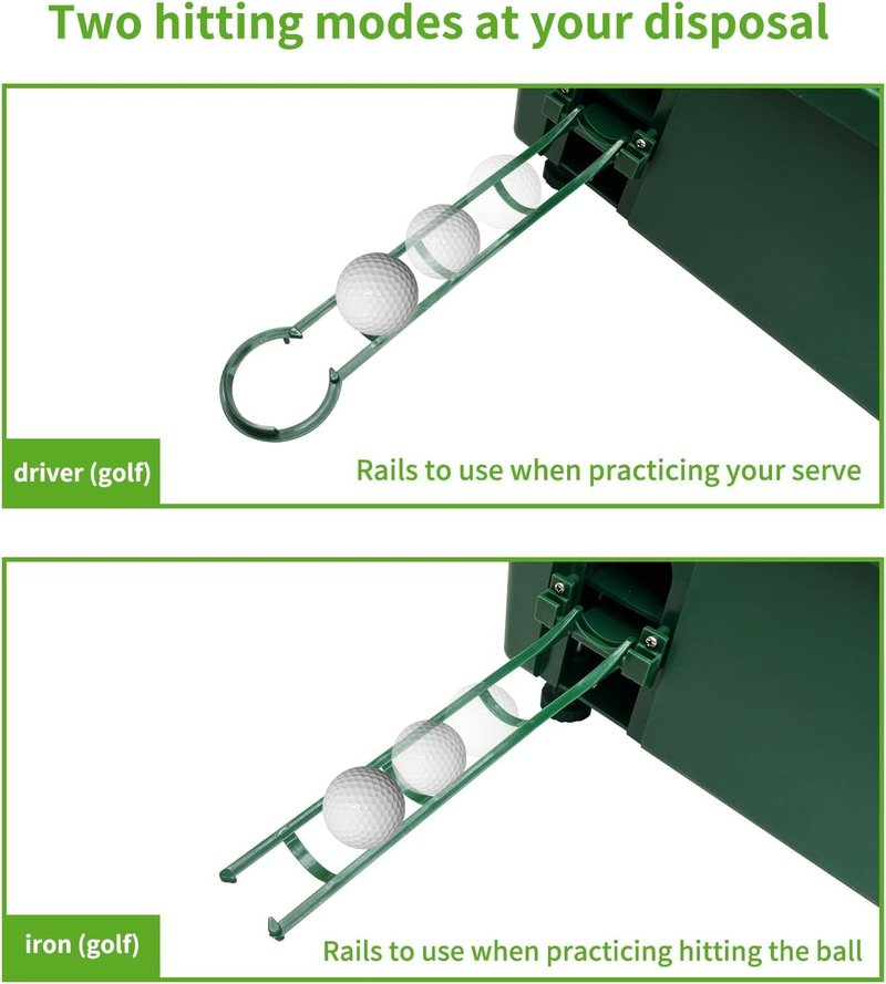 ZITREOXN Golf Ball Tee Machine Accessories,Golf Tee Track,Golf Putting Track (Wood Mode and Iron Mode Track)